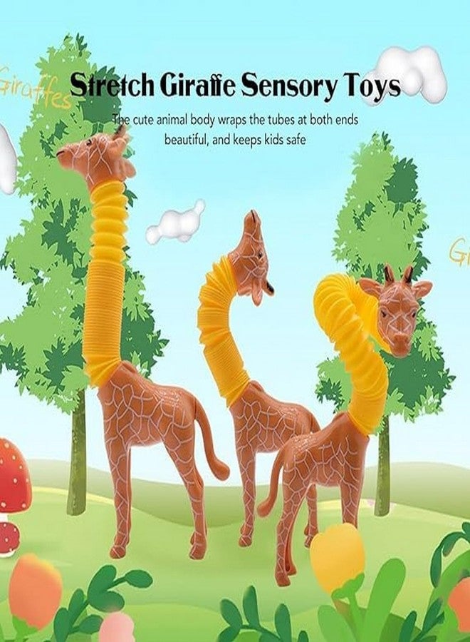 RENARSH LED Telescopic Suction Cup Giraffe Toy, Pop Tubes Fidget Toys, Shape Changing Telescopic Sensory Tubes Fidget Tubes Sensory Toys Suction Toy, Funny Gift (Pack of 8) - Image 4